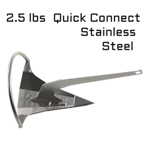 Dinghy Anchor 2.5 lbs Stainless Steel