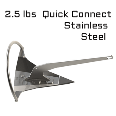 Dinghy Anchor 2.5 lbs Stainless Steel