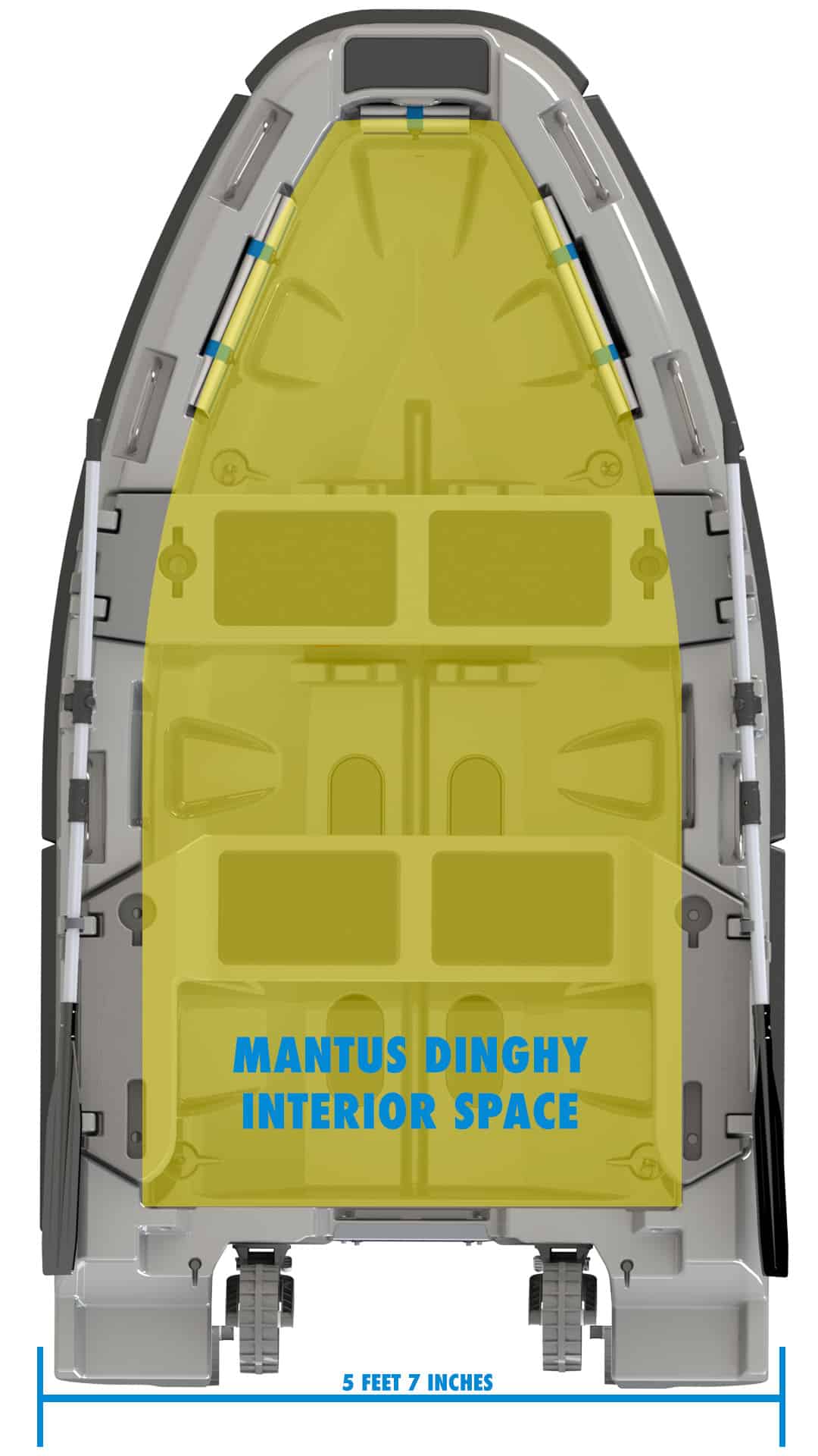 Mantus Dinghy spacious interior