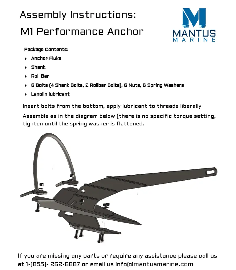 Mantus-Assembly-Instructions Mantus Anchor Assembly Instructions